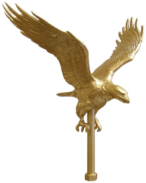 Gold Anodized Eagle Ornaments for Outdoor Flagpoles