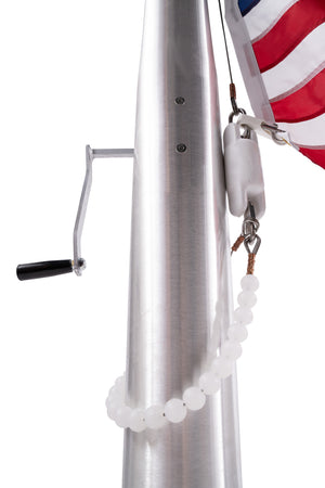 70 ft. Commercial Flagpole with Internal Cable Halyard, Rated Up to 105 mph