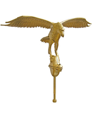 Gold Anodized Eagle Ornaments for Outdoor Flagpoles