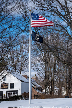 25 ft. Fiberglass Flagpole with Internal Cable Halyard