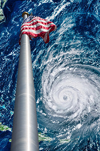 40ft Hurricane Series Commercial Flagpole - External Halyard - Rated at 150+ mph